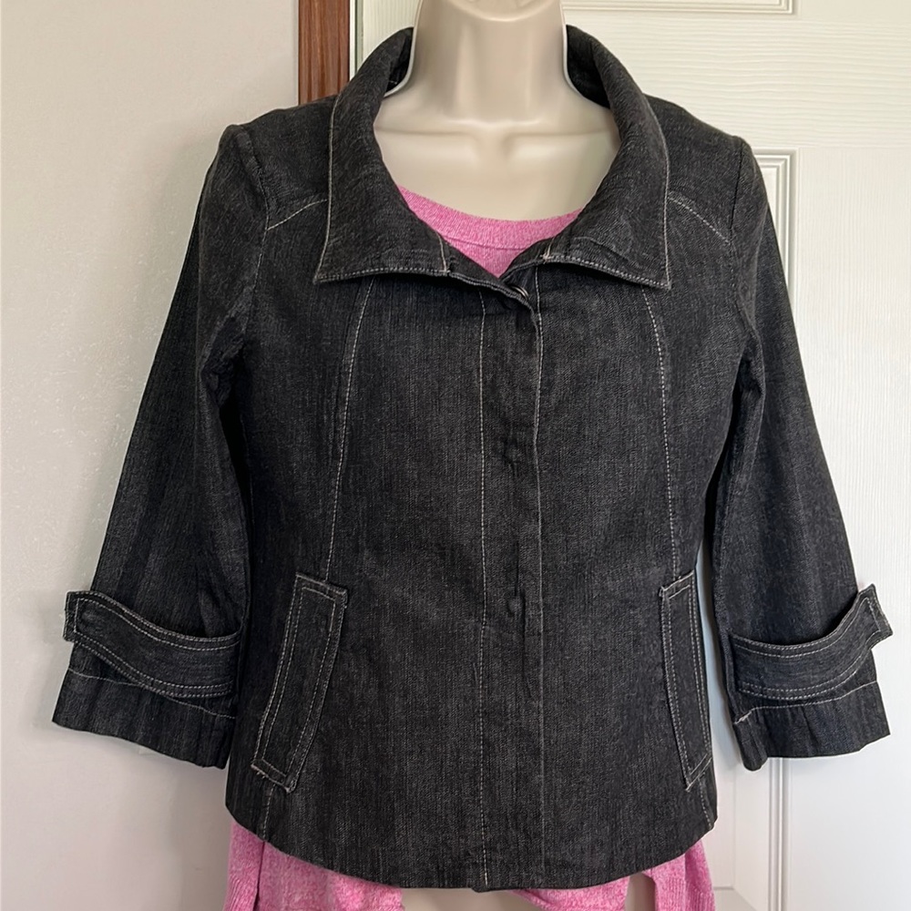 CALVIN KLEIN | SM | JEAN JACKET | BKACK